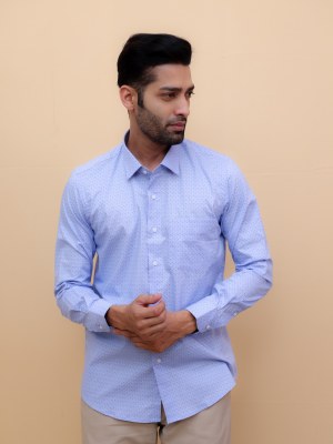 Sky Azure Whisper Printed Shirt