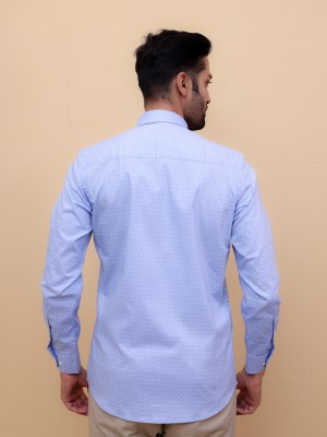 Sky Azure Whisper Printed Shirt