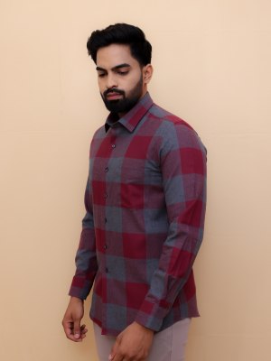 Smoky Maroon Plaid Shirt