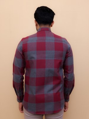 Smoky Maroon Plaid Shirt