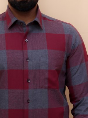 Smoky Maroon Plaid Shirt