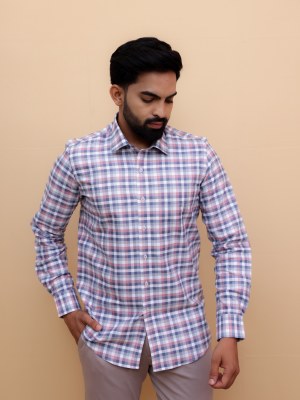 Soft Grid Elegance Checks Shirt