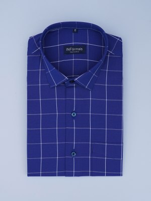 Sovereign Royal Blue and White Checks Shirt