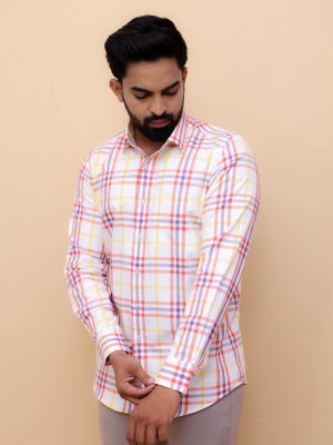 Sunset Hue Giza Checks Shirt