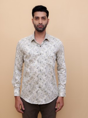 Vintage Olive Paisley Printed Shirt