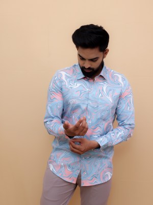 Wave Fusion Printed Shirt