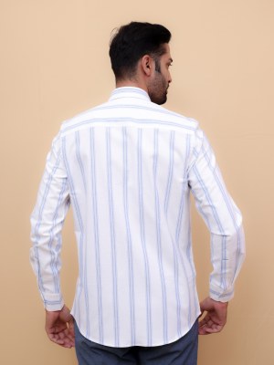 White Skyline Stripe Oxford Shirt